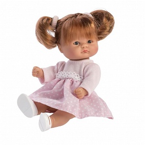 Кукла пупсик в розовом платье, 20 см. (Asi, 114660)